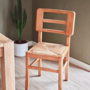 Chaise paillée Pierre Cruege