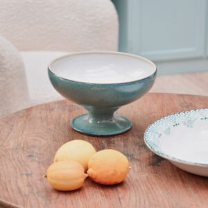 Compotier bleu en céramique japonaise